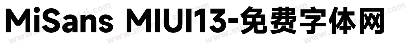 MiSans MIUI13字体转换